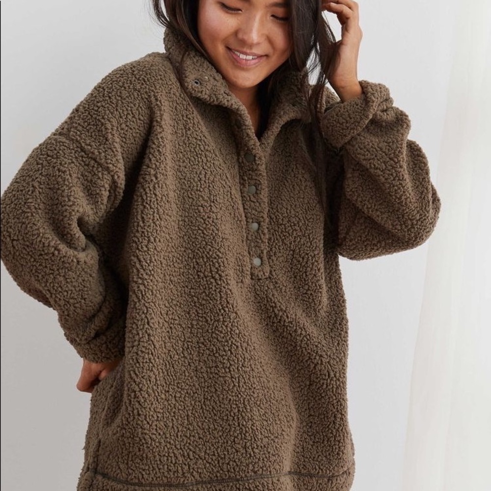 Aerie Cloud Sherpa Oversized Pullover